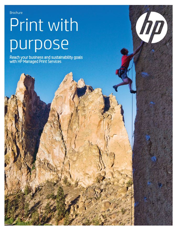 HP Print With Purpose MPS Brochure Cover, HP, Hewlett Packard, MSA Business Technology, Canon, Kyocera, TN, GA, Copier, Printer, MFP, Sales, Service