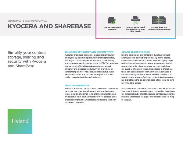 ShareBase Kyocera Solution Overview Software Document Management Thumb, MSA Business Technology, Canon, Kyocera, TN, GA, Copier, Printer, MFP, Sales, Service