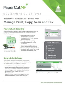 Government Flyer Cover, Papercut MF, MSA Business Technology, Canon, Kyocera, TN, GA, Copier, Printer, MFP, Sales, Service