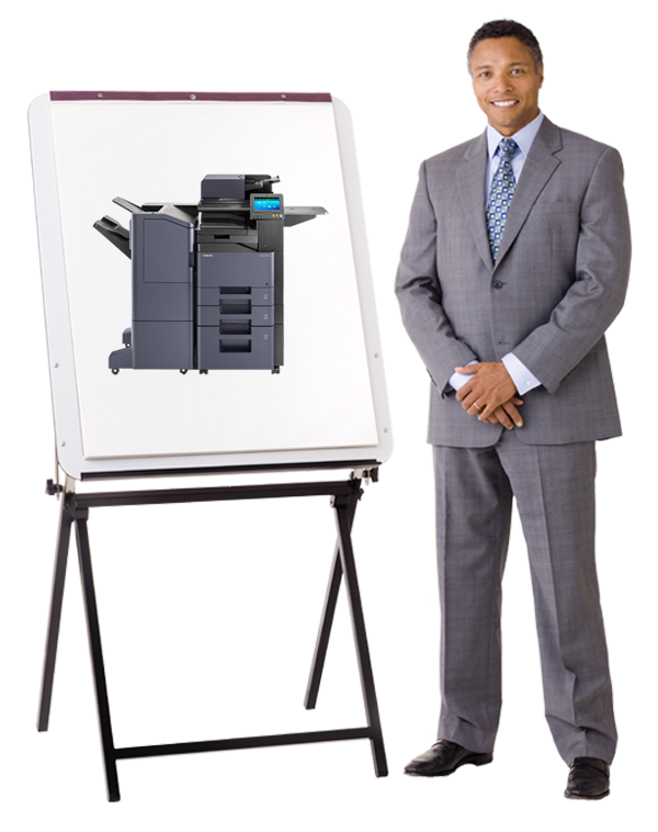 Taskalfa Working Businessman Easel Training Kyocera, MSA Business Technology, Canon, Kyocera, TN, GA, Copier, Printer, MFP, Sales, Service